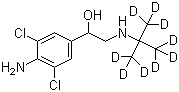structure of CAS# 129138-58-5, 克伦特罗-D9