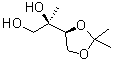 structure of CAS# 129141-48-6, (2R)-2-[(4S)-2,2-二甲基-1,3-二氧戊环-4-基]-1,2-丙二醇