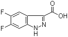 structure of CAS# 129295-33-6, 5,6-二氟-1H-吲唑-3-羧酸