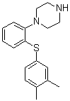 CAS 登录号：1293489-74-3, 1-[2-[(3,4-二甲基苯基)硫基]苯基]哌嗪