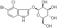 structure of CAS# 129787-67-3, 5-溴-4-氯-1H-吲哚-3-基 beta-D-吡喃甘露糖苷