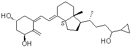 structure of CAS# 129831-99-8, (1alpha,3beta,5Z,7E)-24-环丙基-9,10-开环胆甾-5,7,10(19)-三烯-1,3,24-三醇