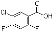 structure of CAS# 130025-33-1, 5-氯-2,4-二氟苯甲酸