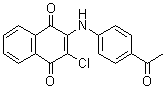 structure of CAS# 130089-98-4, 2-[(4-乙酰基苯基)氨基]-3-氯-1,4-萘醌