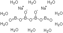 structure of CAS# 1303-96-4, Sodium tetraborate decahydrate