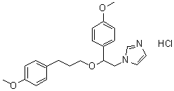 structure of CAS# 130495-35-1, 1-[2-(4-Methoxyphenyl)-2-[3-(4-methoxyphenyl)propoxy]ethyl]-1H-imidazole monohydrochloride