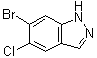 structure of CAS# 1305208-02-9, 6-Bromo-5-chloro-1H-indazole