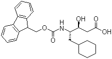 structure of CAS# 130597-31-8, N-芴甲氧羰基-(3S,4S)-4-氨基-3-羟基-5-环己基戊酸