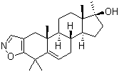 CAS # 13074-00-5, Azastene, (17b)-4,4,17-Trimethylandrosta-2,5-dieno[2,3-d]isoxazol-17-ol