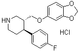 CAS # 130855-30-0, (3R,4S)-3-[(1,3-Benzodioxol-5-yloxy)methyl]-4-(4-fluorophenyl)piperidine hydrochloride