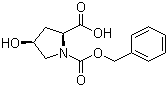 structure of CAS# 130930-25-5, (2S,4S)-1-(Benzyloxycarbonyl)-4-hydroxypyrrolidine-2-carboxylic acid