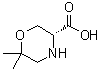 structure of CAS# 1313479-60-5, (3R)-6,6-二甲基-3-吗啉羧酸