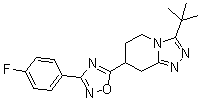 CAS # 1313498-08-6, 3-(1,1-Dimethylethyl)-7-[3-(4-fluorophenyl)-1,2,4-oxadiazol-5-yl]-5,6,7,8-tetrahydro-1,2,4-triazolo[4,3-a]pyridine, LSN2814617