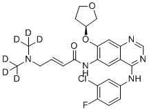 CAS # 1313874-96-2, Afatinib-d6, (E)-4-[bis(trideuteriomethyl)amino]-N-[4-(3-chloro-4-fluoroanilino)-7-[(3S)-oxolan-3-yl]oxyquinazolin-6-yl]but-2-enamide