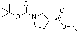 structure of CAS# 1314419-65-2, Ethyl (R)-1-tert-butoxycarbonyl-3-pyrrolidinecarboxylate