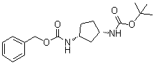 structure of CAS# 1315495-87-4, N-[(1R,3S)-3-[[叔丁氧羰基]氨基]环戊基]氨基甲酸苄酯