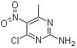 structure of CAS# 13162-24-8, 4-Chloro-6-methyl-5-nitro-2-pyrimidinamine