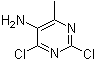 structure of CAS# 13162-27-1, 2,4-Dichloro-6-methylpyrimidin-5-amine