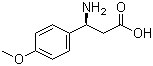 structure of CAS# 131690-56-7, (S)-3-Amino-3-(4-methoxyphenyl)propionic acid
