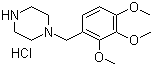 CAS # 13171-25-0, Trimetazidine dihydrochloride, 1-(2,3,4-Trimethoxybenzyl)piperazine dihydrochloride,