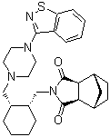 CAS # 1318074-18-8, (3aR,4S,7R,7aS)-2-[[(1R,2S)-2-[[4-(1,2-Benzisothiazol-3-yl)-1-piperazinyl]methyl]cyclohexyl]methyl]hexahydro-4,7-methano-1H-isoindole-1,3(2H)-dione