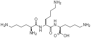 structure of CAS# 13184-14-0, L-Lysyl-L-lysyl-L-lysine
