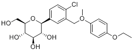 CAS # 1318794-28-3, Dapagliflozin impurity 15, (2S,3R,4R,5S,6R)-2-(4-chloro-3-((4-ethoxyphenyl)(methoxy)methyl)phenyl)-6-(hydroxymethyl)tetrahydro-2H-pyran-3,4,5-triol