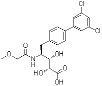 structure of CAS# 1319207-44-7, 4,5-二脱氧-5-(3',5'-二氯[1,1'-联苯]-4-基)-4-[(2-甲氧基乙酰基)氨基]-L-阿拉伯糖酸