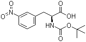 structure of CAS# 131980-29-5, N-叔丁氧羰基-L-3-硝基苯丙氨酸
