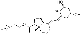 CAS # 132071-85-3, (1R,3S,5Z)-4-Methylene-5-[(2E)-2-[(1S,3aS,7aS)-octahydro-1-[(1R)-1-(3-hydroxy-3-methylbutoxy)ethyl]-7a-methyl-4H-inden-4-ylidene]ethylidene]-1,3-cyclohexanediol, MC 1292