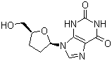 CAS # 132194-28-6, 2',3'-Dideoxyxanthosine, 9-[(2R,5S)-5-(Hydroxymethyl)oxolan-2-yl]-3H-purine-2,6-dione
