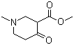 structure of CAS# 13221-89-1, 1-甲基-4-哌啶酮-3-羧酸甲酯