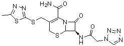 CAS # 1322626-65-2, (7R)-3-[[(5-Methyl-1,3,4-thiadiazol-2-yl)thio]methyl]-8-oxo-7-[[2-(1H-tetrazol-1-yl)acetyl]amino]-5-thia-1-azabicyclo[4.2.0]oct-2-ene-2-carboxamide