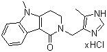 CAS # 132414-02-9, Alosetron hydrochloride, 2,3,4,5-Tetrahydro-5-methyl-2-[(4-methyl-1H-imidazol-5-yl)methyl]-1H-pyrido[4,3-b]indol-1-one hydrochloride