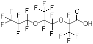 structure of CAS# 13252-14-7, Perfluoro-2,5-dimethyl-3,6-dioxanonanoic acid