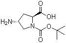 structure of CAS# 132622-69-6, (2S,4R)-4-氨基吡咯烷-1,2-二甲酸 1-叔丁酯
