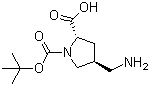 CAS 登录号：132622-95-8, (2S,4S)-4-(氨基甲基)吡咯烷-1,2-二羧酸 1-叔丁酯