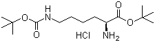 structure of CAS# 13288-57-8, N(e)-Boc-L-赖氨酸叔丁酯盐酸盐
