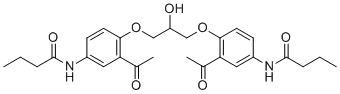 structure of CAS# 1329613-31-1, 1,3-双(2-乙酰基-4-丁酰胺基苯氧基)-2-羟基丙烷