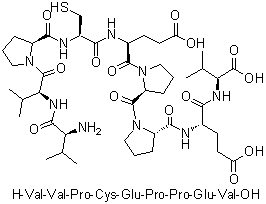 CAS # 1330061-05-6, L-Valyl-L-valyl-L-prolyl-L-cysteinyl-L-alpha-glutamyl-L-prolyl-L-prolyl-L-alpha-glutamyl-L-valine