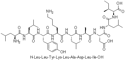 CAS 登录号：1330061-06-7, L-亮氨酰-L-亮氨酰-L-酪氨酰-L-赖氨酰-L-亮氨酰-L-丙氨酰-L-alpha-天冬氨酰-L-亮氨酰-L-异亮氨酸