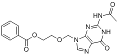 CAS # 133186-23-9, Acyclovir Impurity H, 2-[(2-acetamido-6-oxo-1H-purin-9-yl)methoxy]ethyl benzoate
