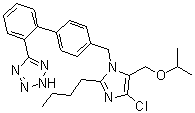 structure of CAS# 1332713-64-0, 5-[4'-[[2-丁基-4-氯-5-[(1-甲基乙氧基)甲基]-1H-咪唑-1-基]甲基][1,1'-联苯]-2-基]-2H-四唑