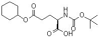 structure of CAS# 133464-27-4, N-[叔丁氧羰基]-D-谷氨酸 5-环己基酯