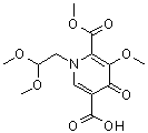 structure of CAS# 1335210-23-5, 1-(2,2-二甲氧基乙基)-1,4-二氢-3-甲氧基-4-氧代-2,5-吡啶二甲酸 2-甲酯