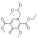 CAS # 1335210-28-0, 1-(2,2-Dimethoxyethyl)-1,4-dihydro-3-methoxy-4-oxo-2,5-pyridinedicarboxylic acid 2-ethyl 5-methyl ester
