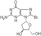 structure of CAS# 13389-03-2, 8-溴-2'-脱氧鸟苷