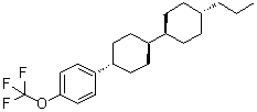 CAS # 133937-72-1, 4-[trans-4-(trans-4-Propylcyclohexyl)cyclohexyl]-1-trifluoromethoxybenzene, 3-HHB-OCF3, CCP 3OCF3, p-[trans-4-(trans-4-Propylcyclohexyl)cyclohexyl]trifluoromethoxybenzene