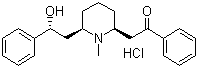 CAS 登录号：134-63-4, 盐酸洛贝林, 2-[1-甲基-6-(beta-羟基苯乙基)-2-哌啶基]苯乙酮盐酸盐