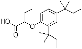 CAS # 13403-01-5, 2-(2,4-Di-tert-pentylphenoxy)butryic acid, 2-[2,4-Bis(tert-pentyl)phenoxy]butyric acid, 2-[2,4-Bis(1,1-dimethylpropyl)phenoxy]-butanoic acid